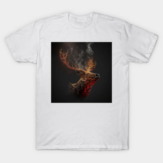 Stag Wisps 02 T-Shirt by thewandswant